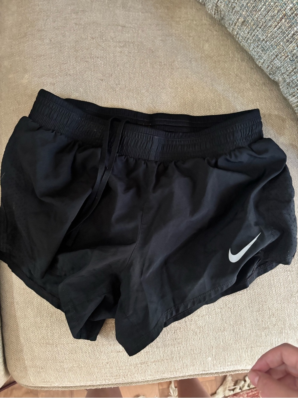 Nike Black Women's Athletic Shorts with Reflective Swoosh